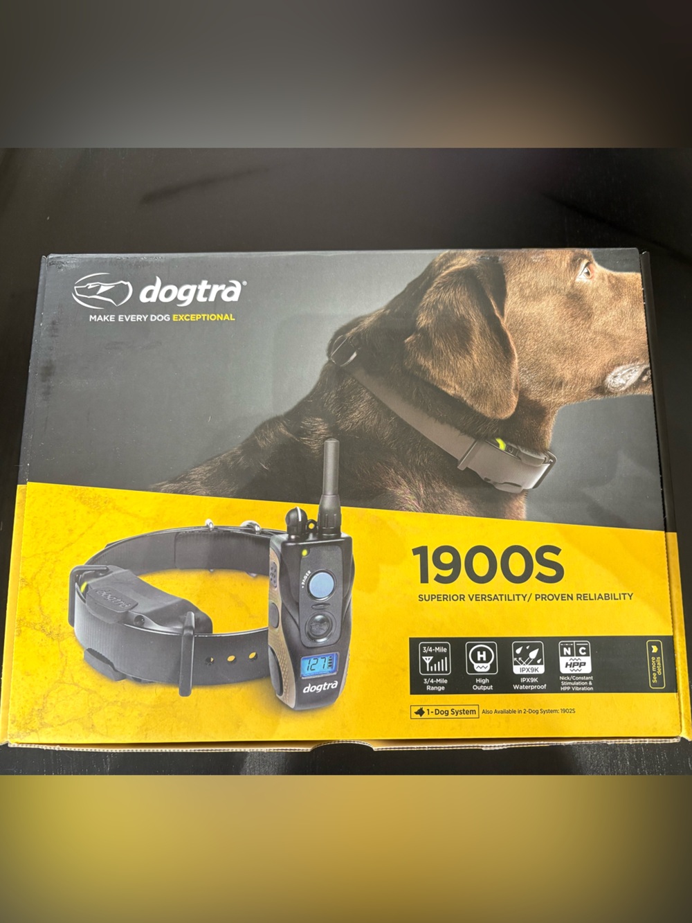 Dogtra 1900S Dog Training Collar - E collar Vibrate 3/4 mile range Waterproof